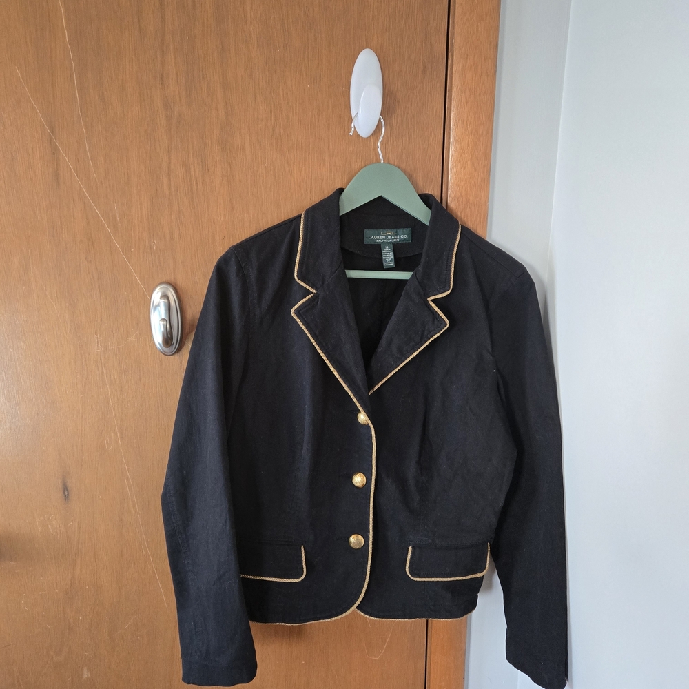Black Jacket with Gold Trim